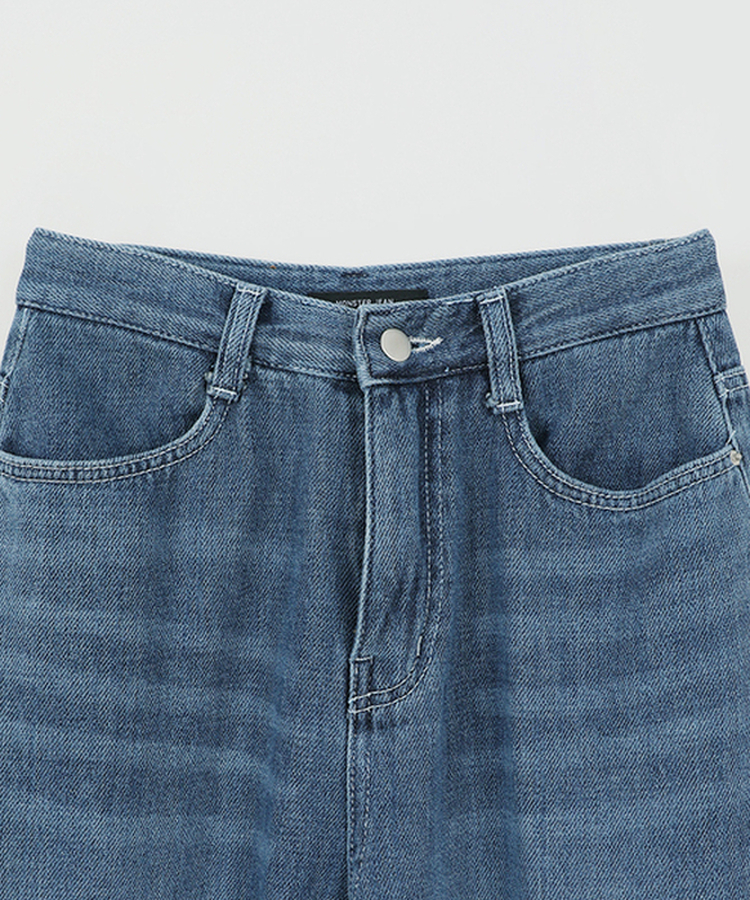デニム ソフトセミバルーンデニムパンツ
