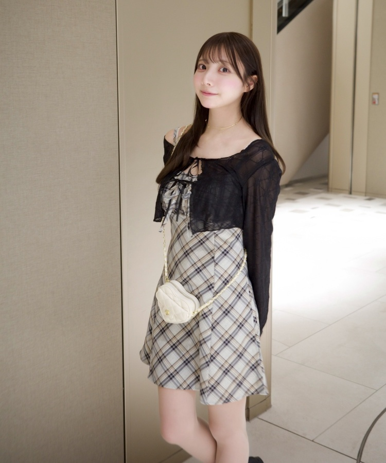 레이스 가디건 블랙