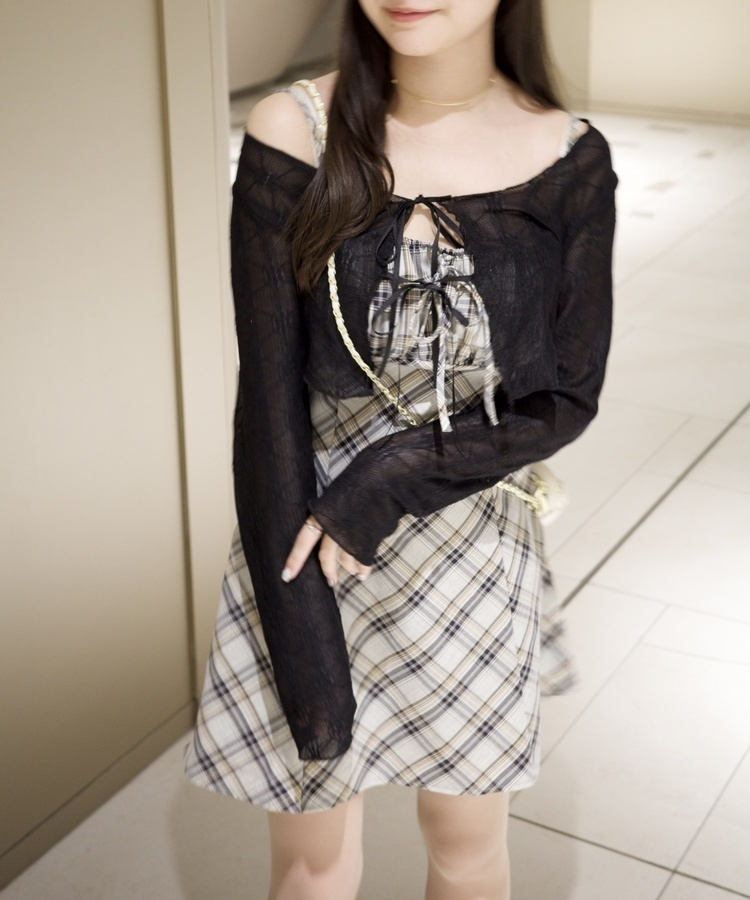 레이스 가디건 블랙