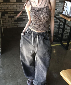 ワイド ワイドバルーンバンディングパンツ BLACK DENIM