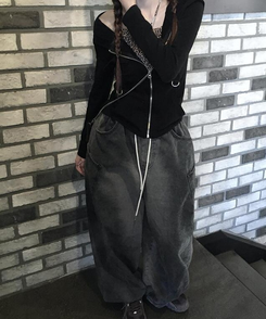 ワイド ワイドバルーンバンディングパンツ BLACK DENIM