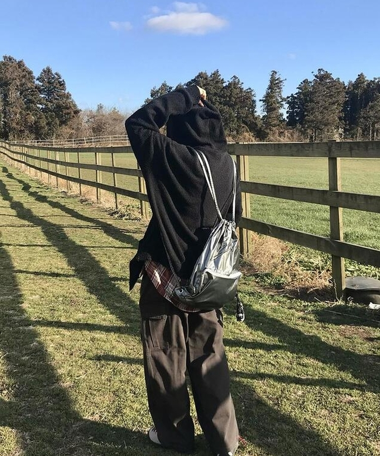 ストリングコットンカーゴパンツ DARK