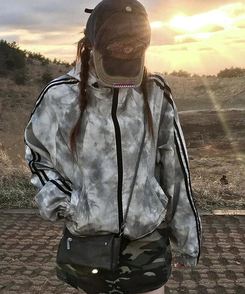 ミニスカート ドロップカモショートスカート KHAKI