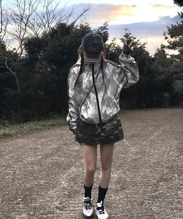 ドロップカモショートスカート KHAKI