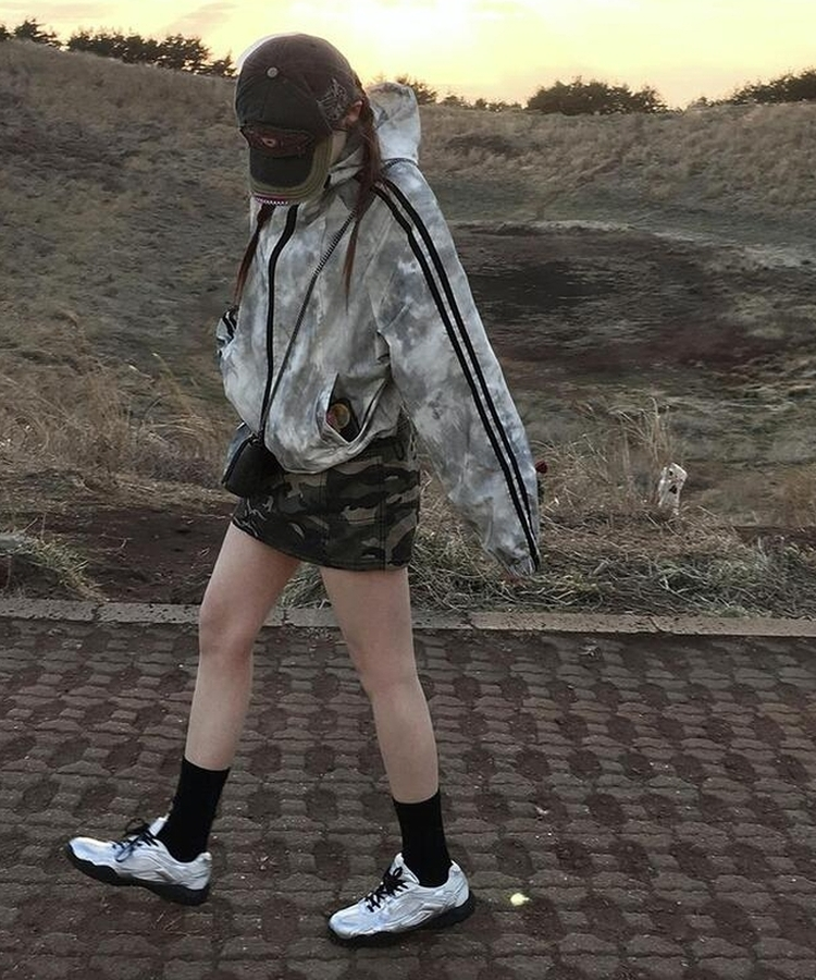 ドロップカモショートスカート KHAKI