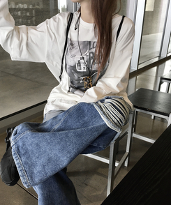 長袖Tシャツ トミーレイヤードTシャツ WHITE