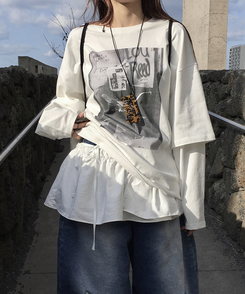 長袖Tシャツ トミーレイヤードTシャツ WHITE
