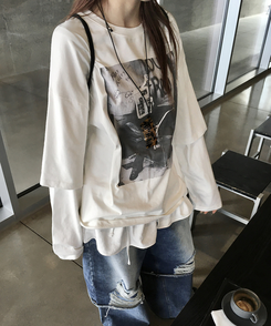 長袖Tシャツ トミーレイヤードTシャツ WHITE