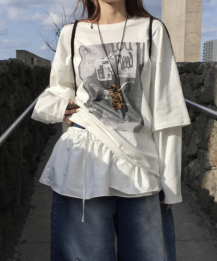 トミーレイヤードTシャツ WHITE