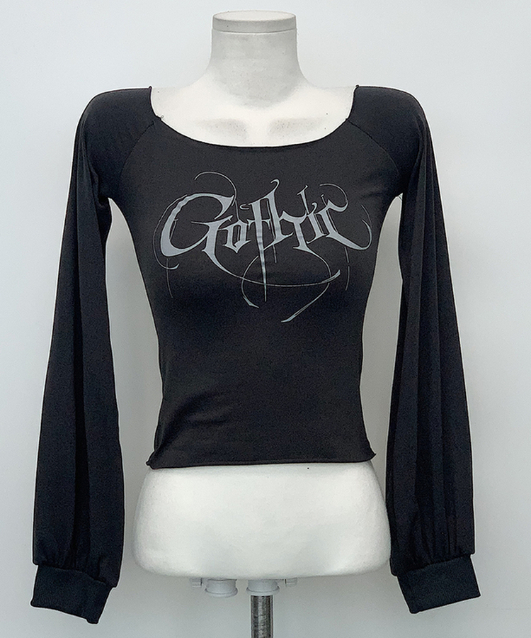 長袖Tシャツ レタリングオフTシャツ