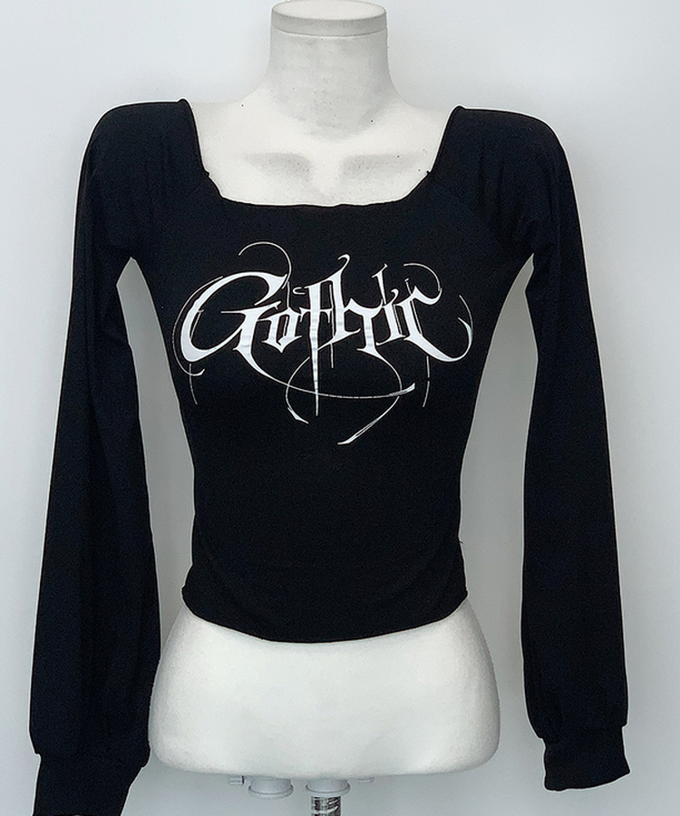 長袖Tシャツ レタリングオフTシャツ