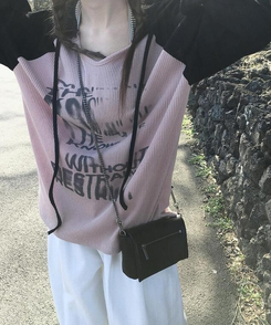 フード バウンドフードTシャツ LIGHT PINK