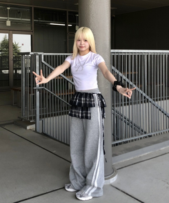 レーストラックパンツ GREY