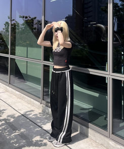 レーストラックパンツ BLACK