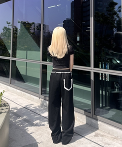 レーストラックパンツ BLACK