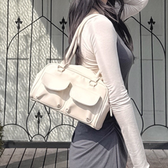 투포켓 토드숄더백 아이보리