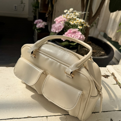 투포켓 토드숄더백 아이보리