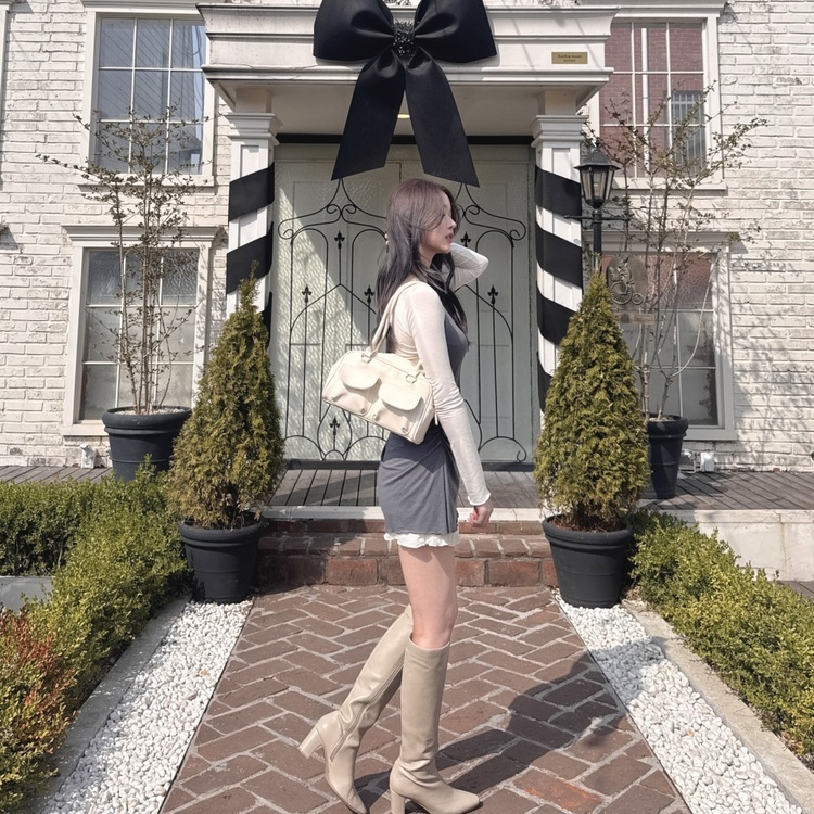 투포켓 토드숄더백 아이보리