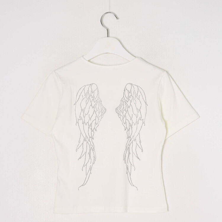 엔젤 슬림 라운드 반팔 티셔츠