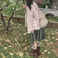 コーデュロイフリルバックパック BEIGE