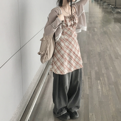 コーデュロイフリルバックパック BEIGE