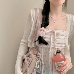 ブラウス フラワーシフォンキャミソールブラウス PINK