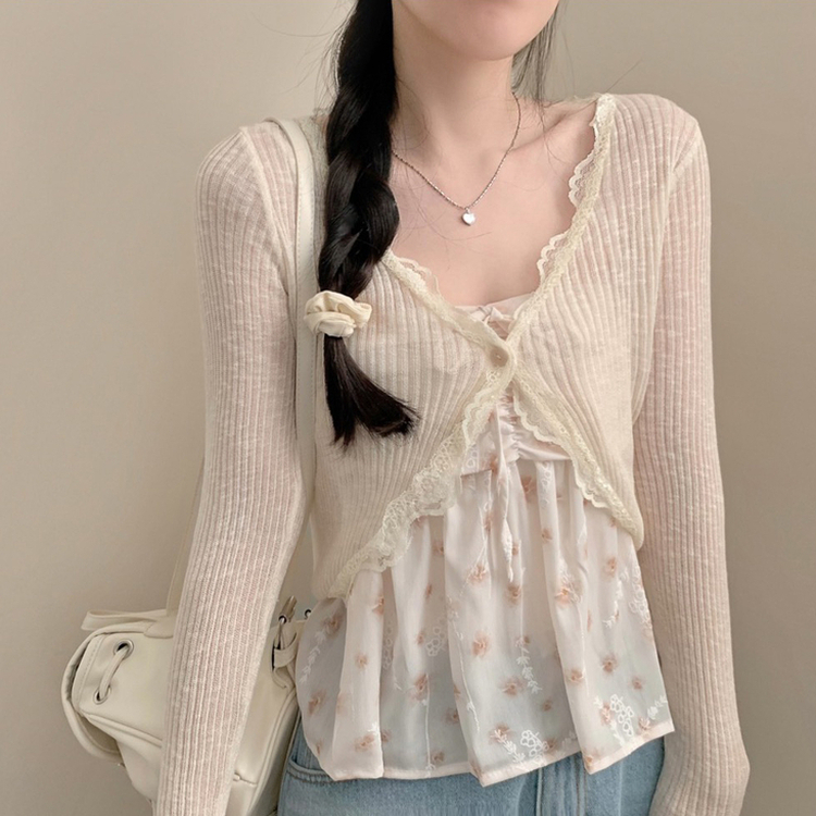 フラワーシフォンキャミソールブラウス BEIGE