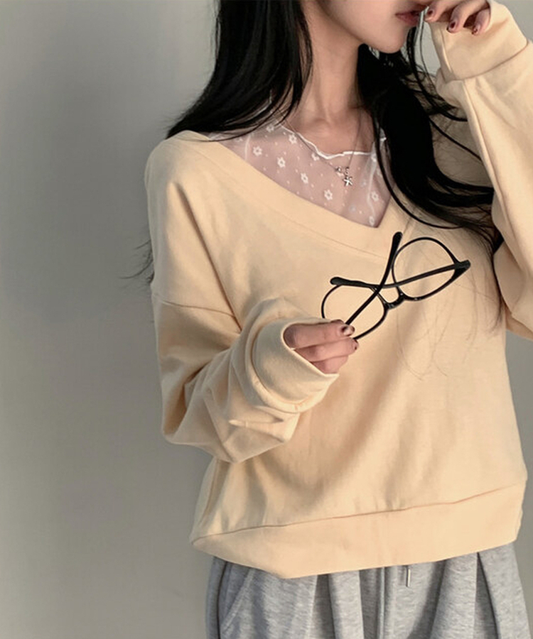フラワーフリルシースルーレイヤードTシャツ WHITE