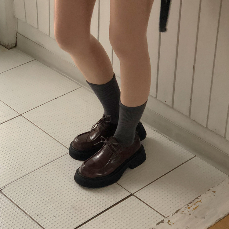 ビンテージレースアップローファー BROWN