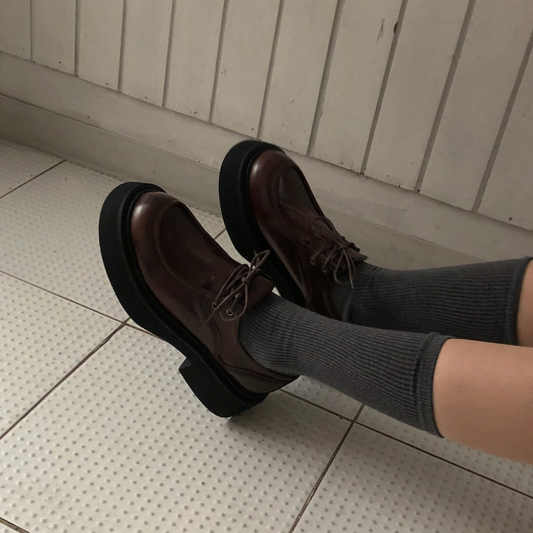 ビンテージレースアップローファー BROWN