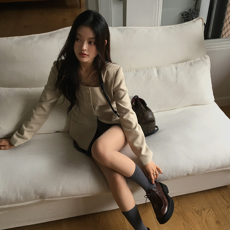 ビンテージレースアップローファー BROWN