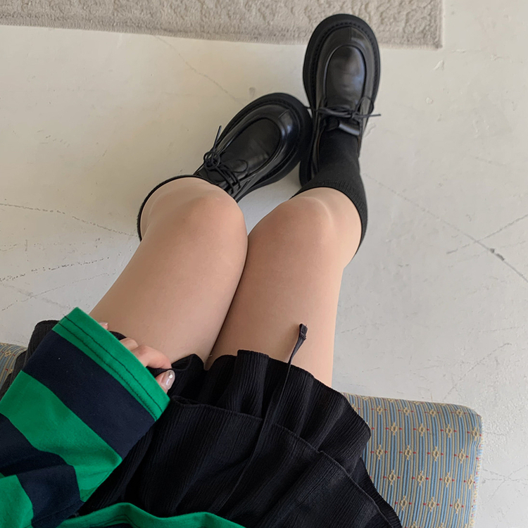 ビンテージレースアップローファー BLACK