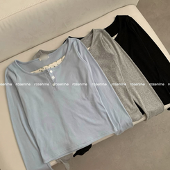 長袖Tシャツ フラワーキャミソールレイヤード長袖Tシャツ