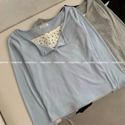 長袖Tシャツ フラワーキャミソールレイヤード長袖Tシャツ