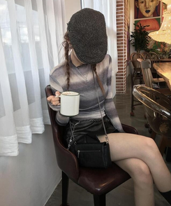 ヘアアクセサリー ビンテージレオパードハンティングキャップ CHARCOAL