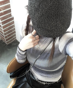 ヘアアクセサリー ビンテージレオパードハンティングキャップ CHARCOAL