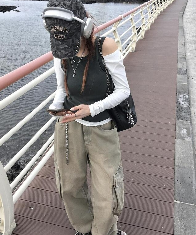 シェイクワイドカーゴパンツ BEIGE