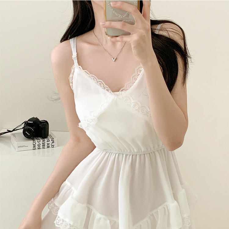 シフォンティアードミニワンピース IVORY