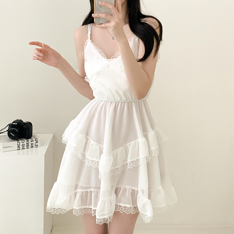 シフォンティアードミニワンピース IVORY