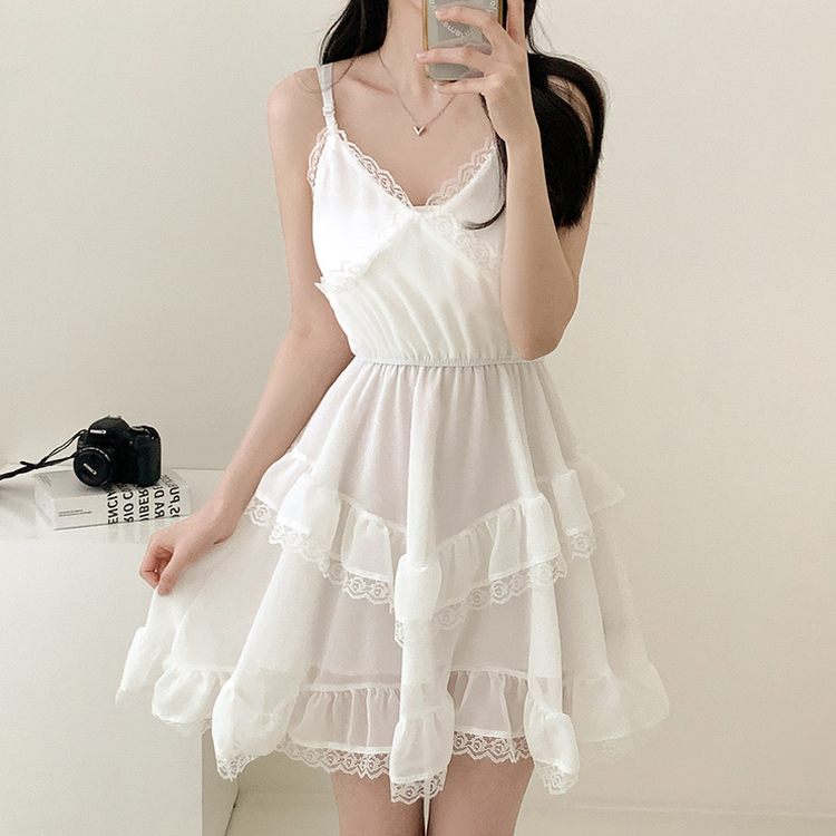 シフォンティアードミニワンピース IVORY
