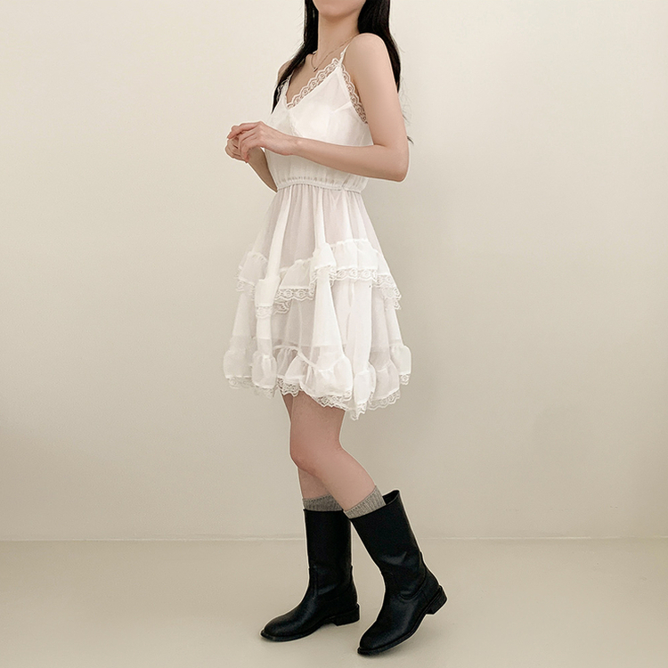 シフォンティアードミニワンピース IVORY