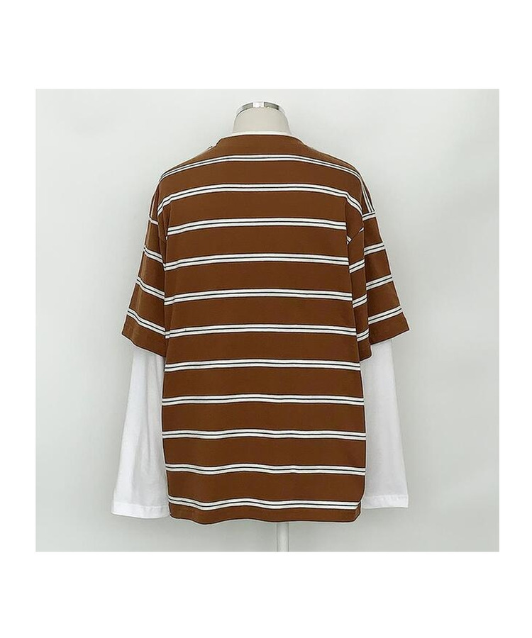 ストライプレイヤードTシャツ