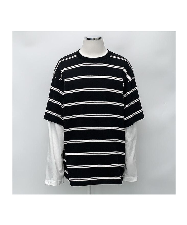 ストライプレイヤードTシャツ