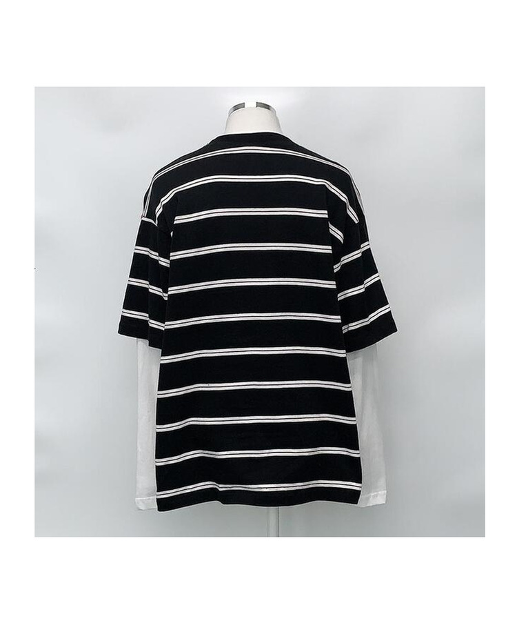 ストライプレイヤードTシャツ
