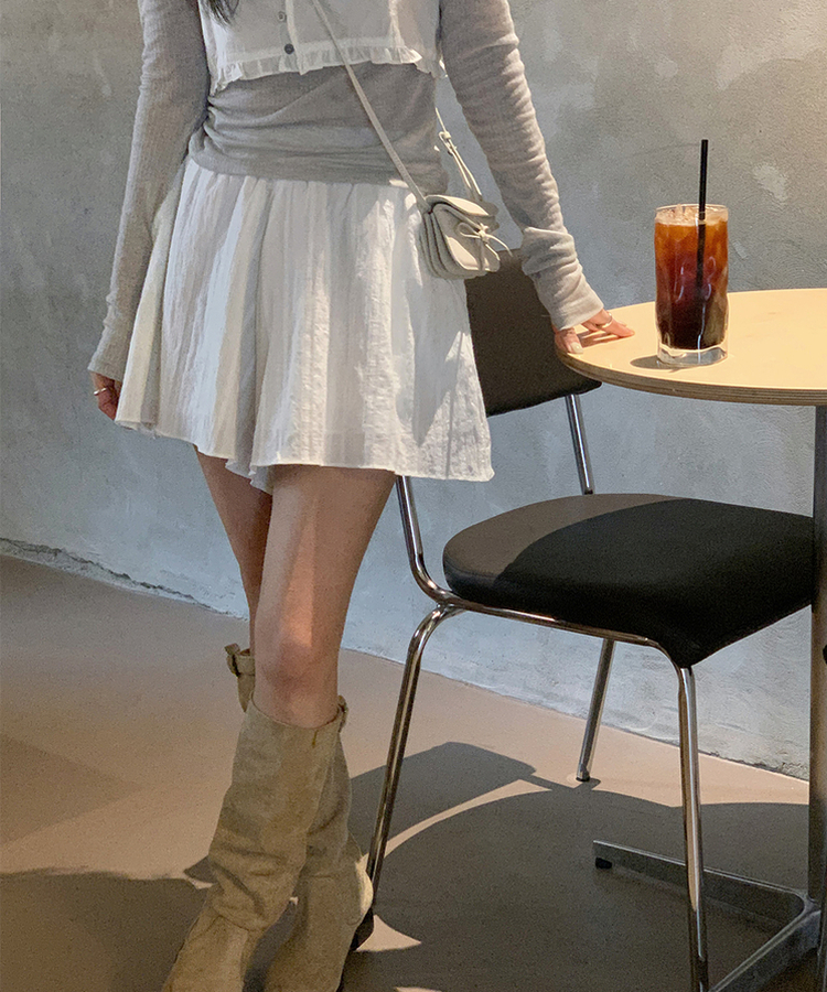 レースバンディングハーフパンツ IVORY