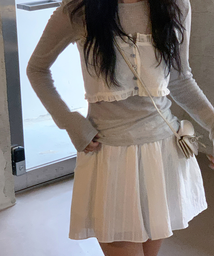 レースバンディングハーフパンツ IVORY