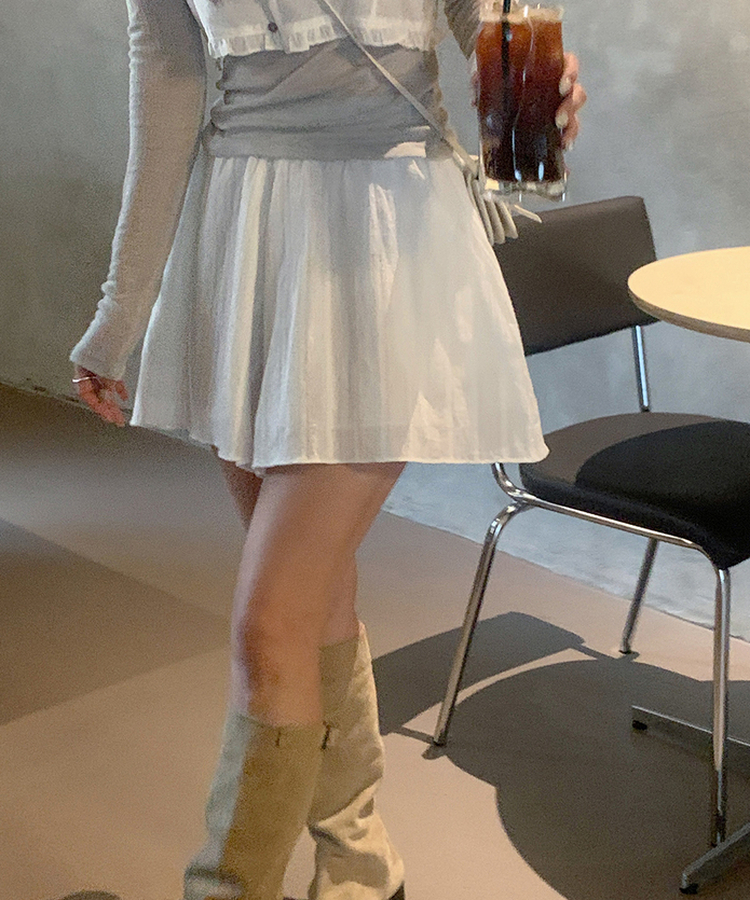 レースバンディングハーフパンツ IVORY