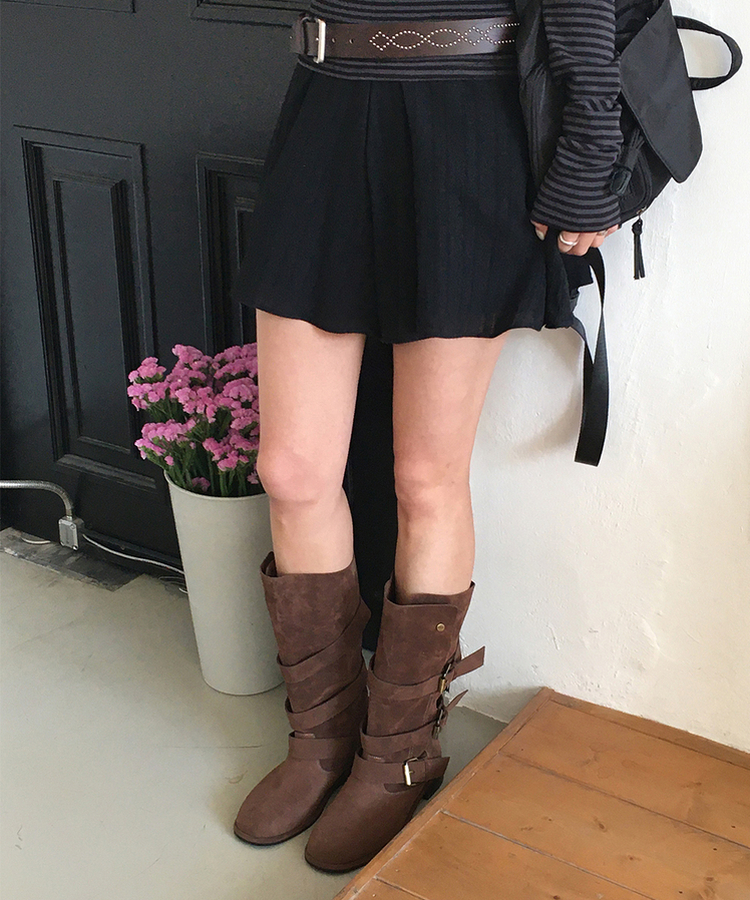 レースバンディングハーフパンツ BLACK