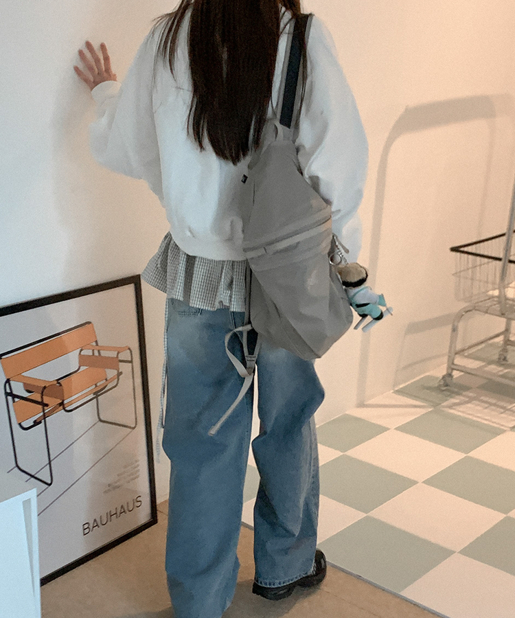 コットンレタリングトレーナー BROWN