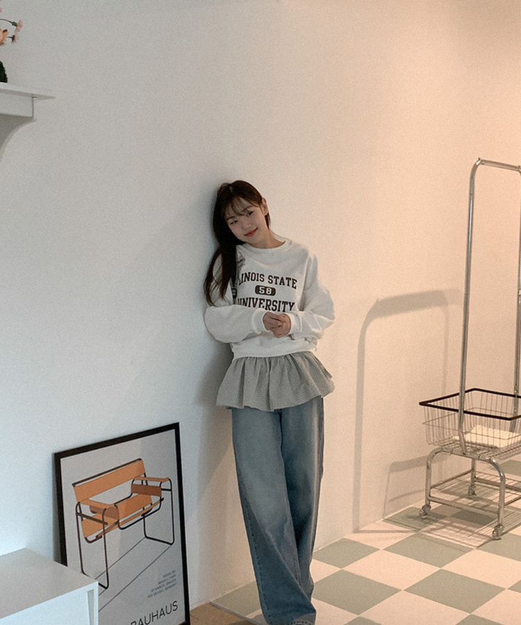 ハーフリングレイヤードスカート CHECK